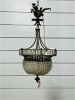 Triple Bulb Brass Hanging Chandelier