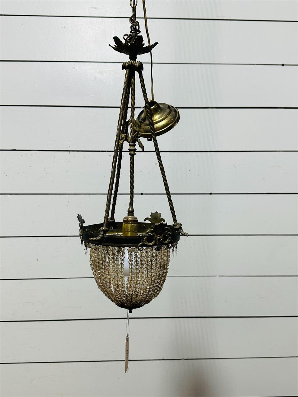 Single Bulb Hanging Brass Chandelier
