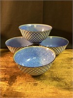 CERTIFIED INTERNATIONAL COBALT  GEOMETRIC BOWLS