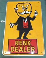 RENK DEALER tin sign 18" x 27"
