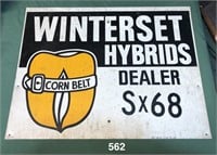 WINTERSET HYBRIDS DEALER SX68 single sided sign