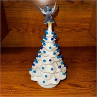 Vintage Small White Ceramic Christmas Tree