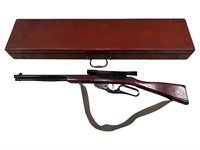 Wooden Gun Case w/Vintage Toy Gun