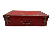Red Metal Storage Box