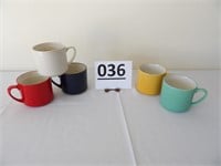 5 Colored Mugs