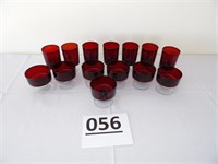 Ruby Red Glassware made in France