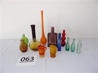 Colored Bottles & Vases
