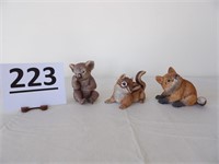 Fox, Squirrel, Kola Figurines