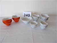 White & Orange Bowls