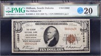 1929 $10 Dollar Bill-Oldham South Dakota National