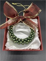 Cultured Freshwater Pearl Wreath Ornament by