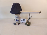 (2)Ducks, Crock Type Duck Lamp, Desk Lamp
