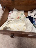 Contents of drawer, fabrics