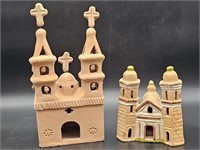 Clay Pottery Mission Church Buildings from Mexico