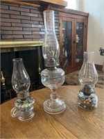 3 oil lamps