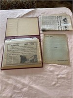 Ellettsville, IN newspapers, memorabilia