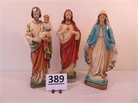 Possible Chalkware Religious Figurines