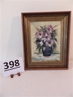 Floral Oil Canvas Picture 13" x 16"