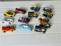 collection of vintage metal & plastic cars