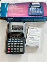 vintage smart LCD handheld printer calculator