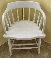 Vintage white wood chair