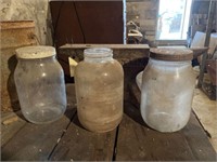 Vintage 1 gallon glass jars
