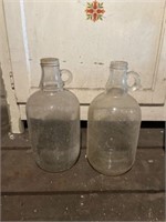 Vintage 1/2 gallon glass jugs