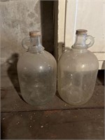 Vintage 1 gallon glass jugs