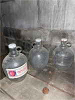 Vintage 1/2 gallon glass jugs