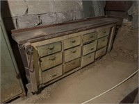 Vintage chest with handmade vice