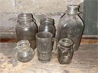 Vintage glass jars