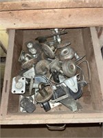 Contents of 2 drawers, small vintage wheels