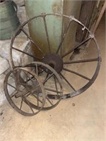 Vintage wagon/ cart wheels