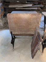 Antique folding school desk and chair