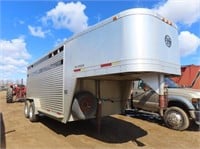 1998 Exiss 7' x 16' GN Stock Trailer #