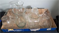 Assorted Lot of Glear and Green Tint Glass
