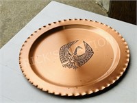 handmade copperware plate by Fantasy - 12"