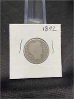 1892 Barber Quarter