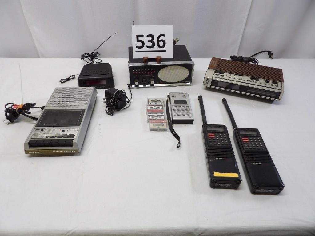 Cassette Recorders, Scanner, Alarm Clock Radios