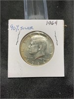 1964 UNC Kennedy Half 90% Silver