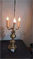 Large MCM Brass Lamp Candelabra