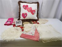 Valentine Linens, Kitchen Towels, Pillow