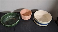 Grouping of Hull, CP, Ohio Marked Pottery Bowls