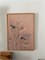 Bird Art in Wood Frame