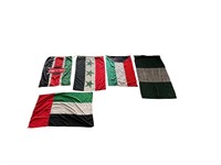 (5) Vintage International Cloth Flags