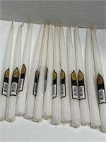 12 Hand Dipped White Candles 11.5 Inch