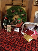 Christmas Wreath, Tree, Sleigh & Gift Bags