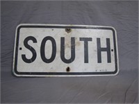 Official Retired Metal "South" Sign