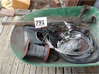 Electrical Items in Wheelbarrow