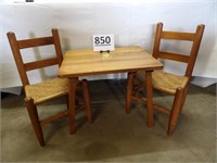 Vintage Child's Wood Table & Chairs